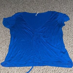 Blue crop top